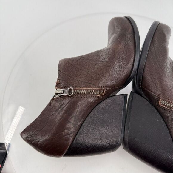 Kork Ease Natalya Women's 8 M Brown Leather Zip Wedge Ankle Bootie Shoes - Picture 9 of 14